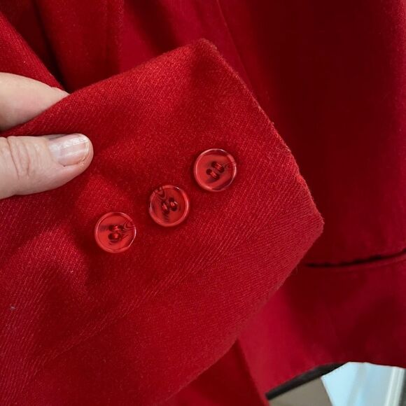 Red wool blazer - S - Picture 5 of 6